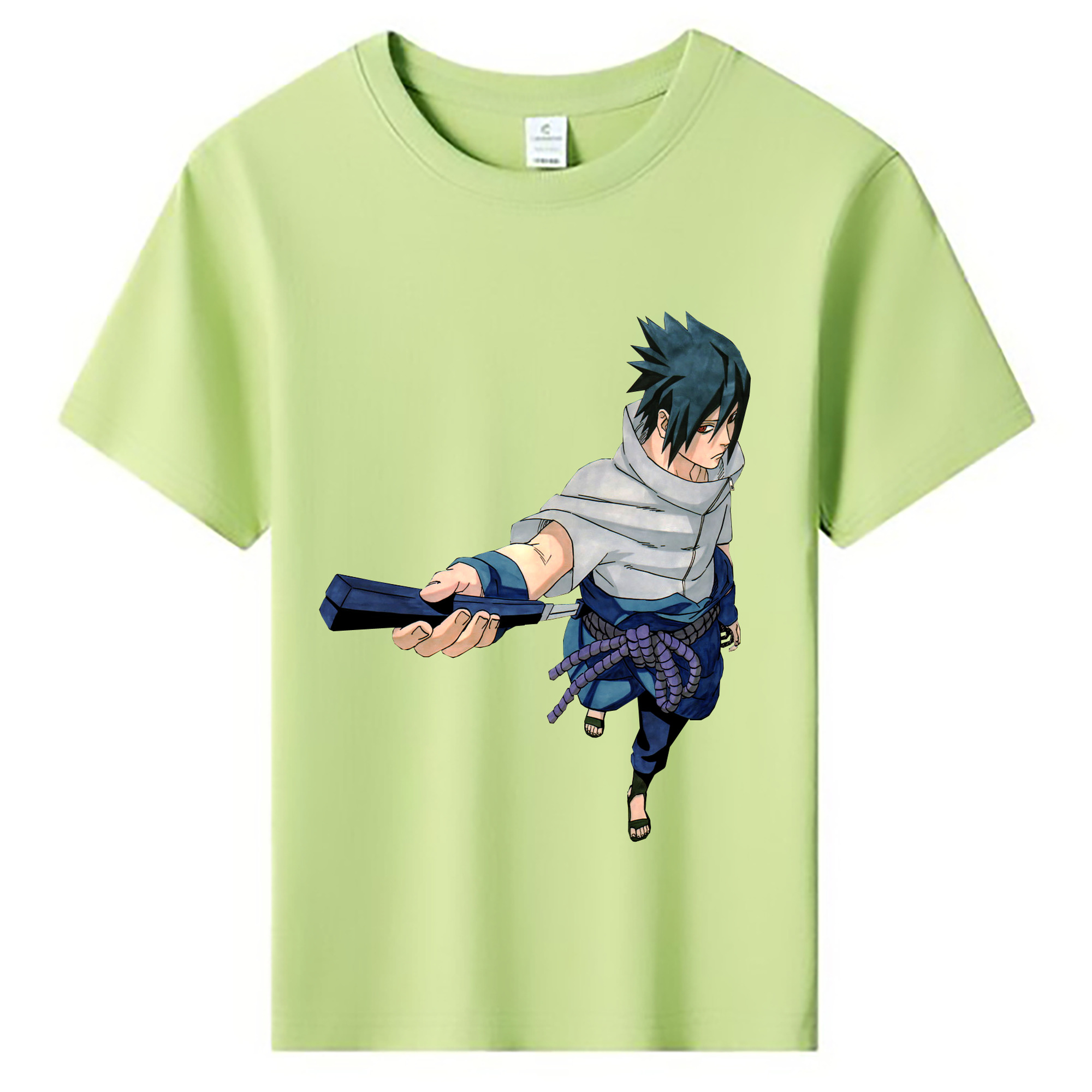 （画像用） NARUTO -ナルト- うちは サスケ Uchiha Sasuke 綿100％キッズTシャツ（フロントプリント）